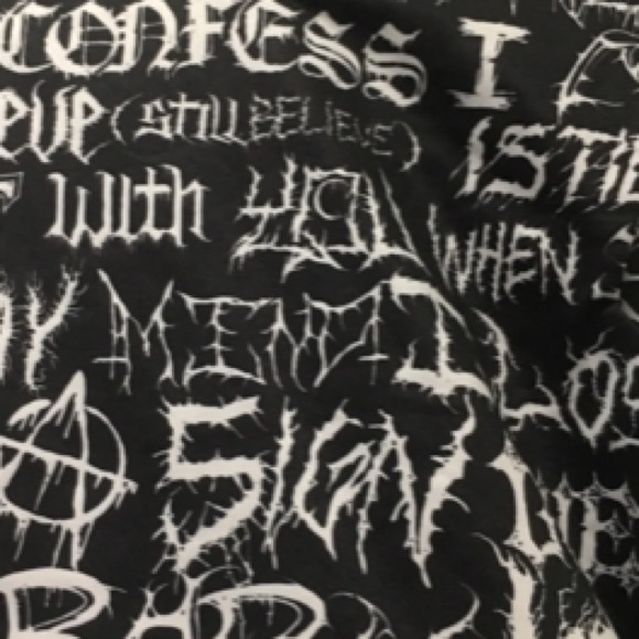 Unif metal font black & white crop top tank tee - Picture 8 of 9